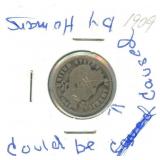 1909 Barber Silver Dime