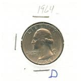 1964-D Washington Silver Quarter