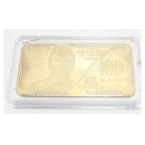 24k Gold-Plated $100 Trump Bar