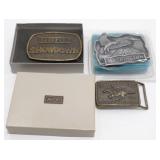 3 Vintage Belt Buckles