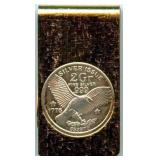 Vintage 2 Gram Fine Silver Coin Money Clip