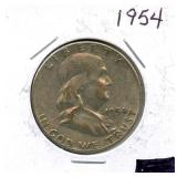 1954 Franklin Silver Half Dollar