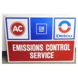 ** Vintage Metal AC GM Delco Embossed Tri-Logo