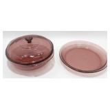 * Pyrex Cranberry Casserole Dish Set