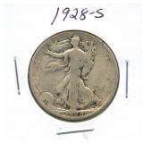 1928-S Walking Liberty Silver Half Dollar