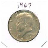 1967 Kennedy Silver Half Dollar - 40% Silver