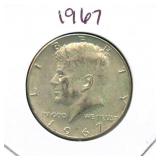 1967 Kennedy Silver Half Dollar - 40% Silver