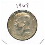 1967 Kennedy Silver Half Dollar - 40% Silver