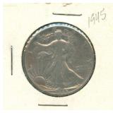 1945 Walking Liberty Silver Half Dollar
