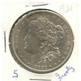 1921-S Morgan Silver Dollar