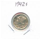 1942-S Mercury Silver Dime