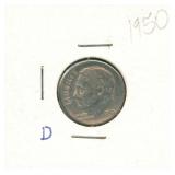 1950-D Roosevelt Silver Dime