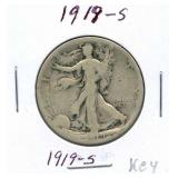 1919-S Walking Liberty Silver Half Dollar