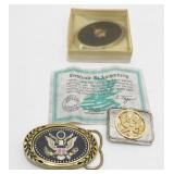 3 Vintage Belt Buckles