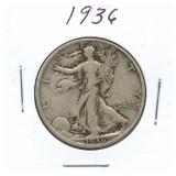 1936 Walking Liberty Silver Half Dollar