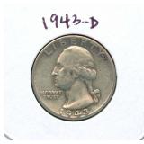 1943-D Washington Silver Quarter