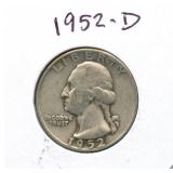 1952-D Washington Silver Quarter