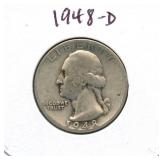1948-D Washington Silver Quarter