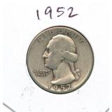 1952 Washington Silver Quarter