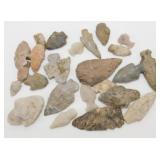 23 Authentic Wisconsin Arrowheads / Points -