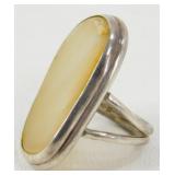 Vintage Sterling Silver Quartz Stone Ring