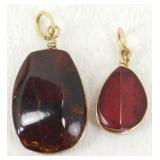 2 Vintage Amber? Pendants