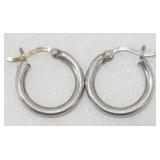 Sterling Silver Small Hoop Earrings - ï¿½ï¿½