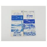 (2) 1961 Grey Hound Bus Schedule Pamphlets