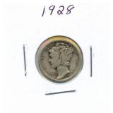 1928 Mercury Silver Dime