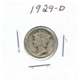 1929-D Mercury Silver Dime