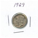 1929 Mercury Silver Dime