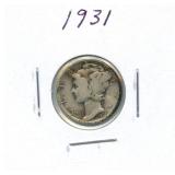1931 Mercury Silver Dime