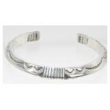 Gilbert Begay Sterling Bracelet - 48 grams
