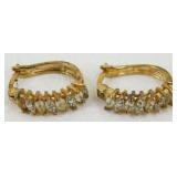 Gold Sterling Silver Gemstone Earrings