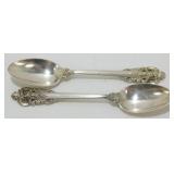 2 Wallace Sterling Ornate Spoons - 67.8 Grams