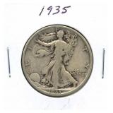 1935 Walking Liberty Silver Half Dollar