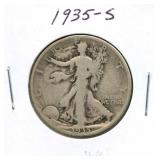 1935-S Walking Liberty Silver Half Dollar