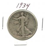 1934 Walking Liberty Silver Half Dollar