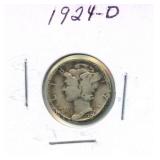 1924-D Mercury Silver Dime