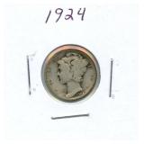 1924 Mercury Silver Dime