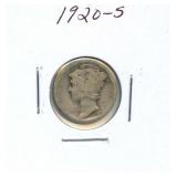 1920-S Mercury Silver Dime