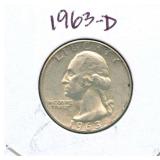 1963-D Washington Silver Quarter
