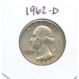 1962-D Washington Silver Quarter