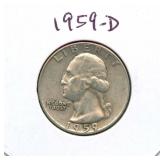 1959-D Washington Silver Quarter