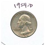 1959-D Washington Silver Quarter