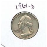 1961-D Washington Silver Quarter