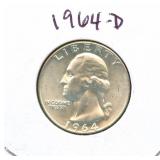 1964-D Washington Silver Quarter