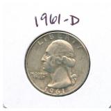 1961-D Washington Silver Quarter