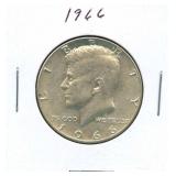 1966 Kennedy Silver Half Dollar - 40 % Silver