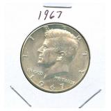 1967 Kennedy Silver Half Dollar - 40 % Silver